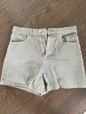 Everlane Olive Green A-Line Denim Short